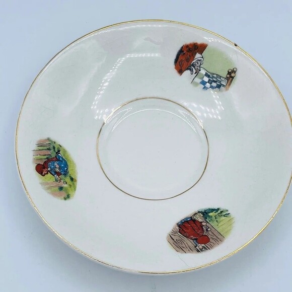 Vintage Little Red Riding Hood & Big Bad Wolf Decorated China Tea Cup & Saucer - Picture 6 of 9